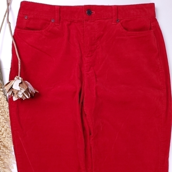 TALBOTS Heritage Red Corduroy Size 10 - Picture 10 of 14